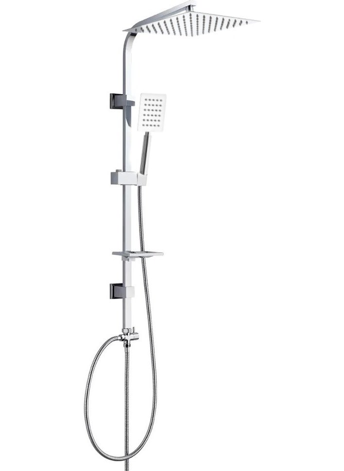 FAWER Faucet & Shower Full Chrome Square Irrigation Robot Shower Set - 400KK  - Image 1