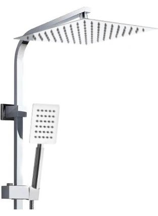 FAWER Faucet & Shower Full Chrome Square Irrigation Robot Shower Set - 400KK  - Image 2