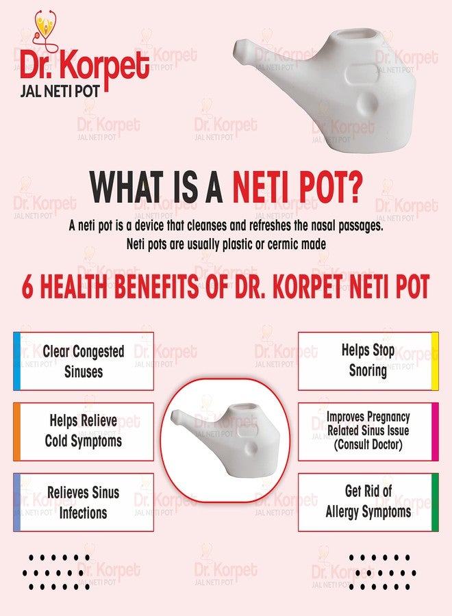 Dr. Korpet Nose cleaning unbreakable Jal Neti pot for sinus, neti kriya pot, yoga kriya for Nasal wash (6) - Image 4