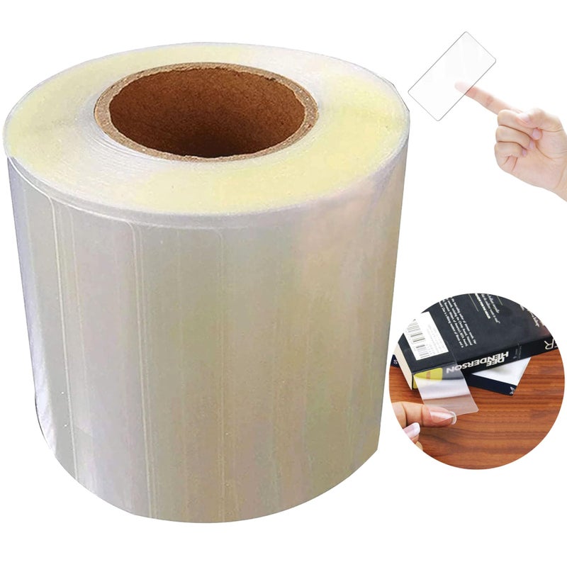 wootile 300Pcs Clear Label Protector Shields 2"x3" Vinyl Label Shields Library Book Repaire Tape Labels-Spine Labels Clear Protectors for Essential Oil Bottle Labels Food Jars Labels Barcode Label Protectors - Image 1