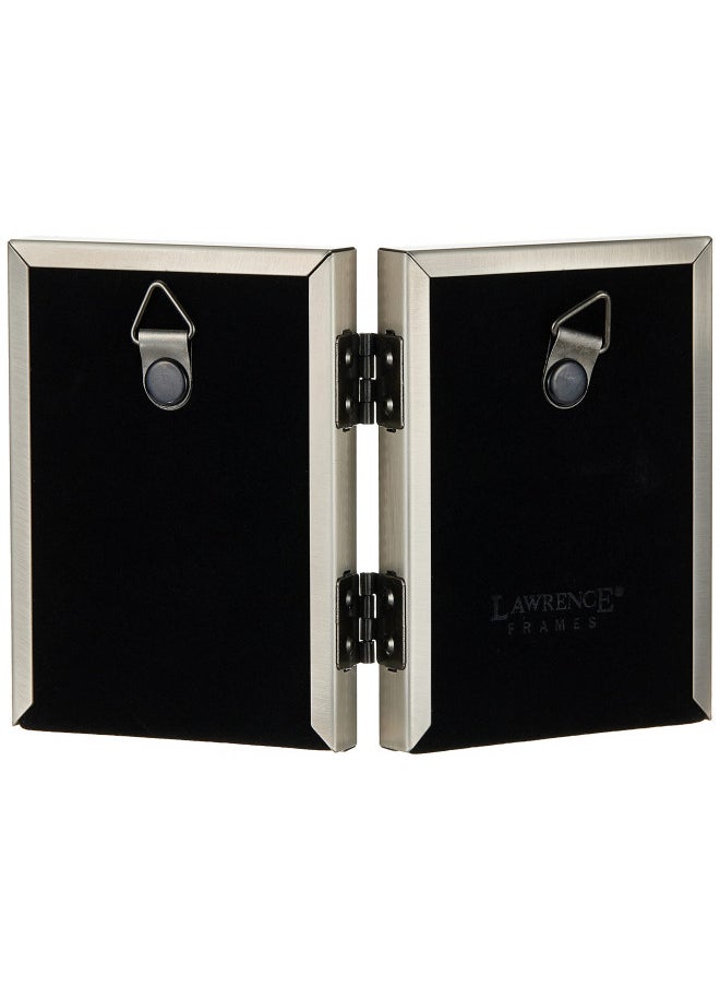 Lawrence Frames Lawrence Frames Bead Border Design, 2.5x3.5 Double, Pewter  - Image 3
