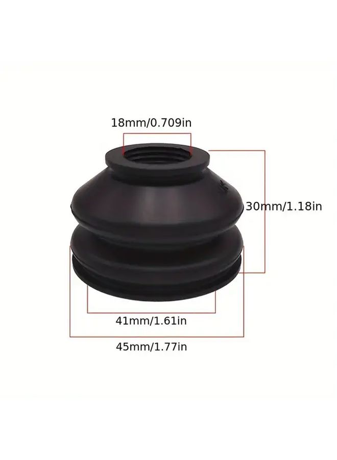 2pcs Universal Rubber Dust Cover For Track Rod Ends Ball Joint - Image 3