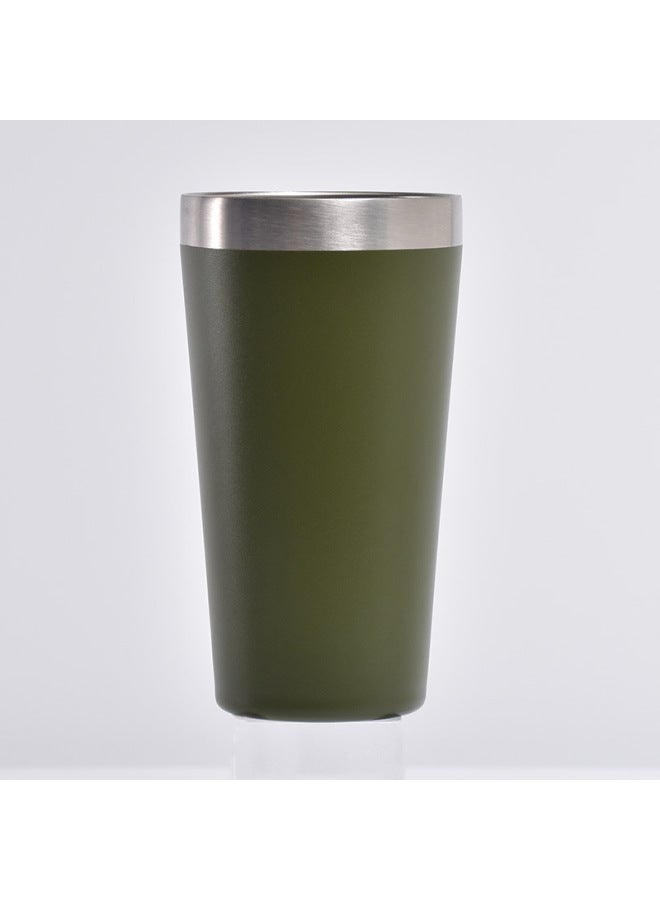 Stainless Steel 16oz Taper Cup Beer Cup Insulation Cold-keeping Ice Cream Cup Portable Solid Color Car Cup Printed Logo