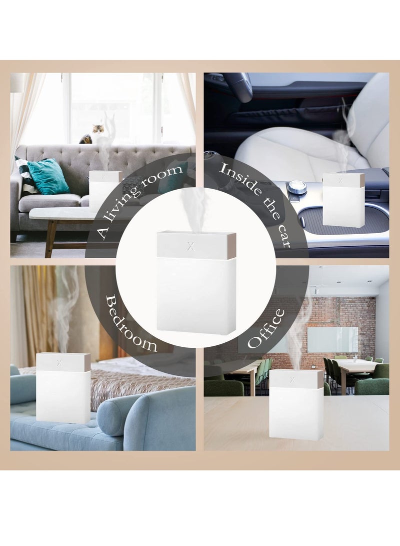 KASTWAVE Portable Small Humidifier, 280ml Portable Humidifier, Mini Cool Mist Humidifier with Night Light, USB Personal Desktop Humidifier for Bedroom, Office, Auto Shut-Off, Ultra-Quiet - Image 3