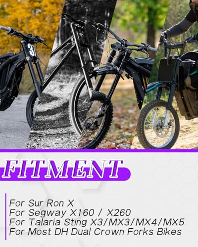 NACORE Real Carbon Fiber Number Plate DH Fork Name License Plate for Sur Ron X Talaria Sting MX3MX4 X160X260 Electric Dirt Bike or DH Bike PURPLE GOLD - Image 3