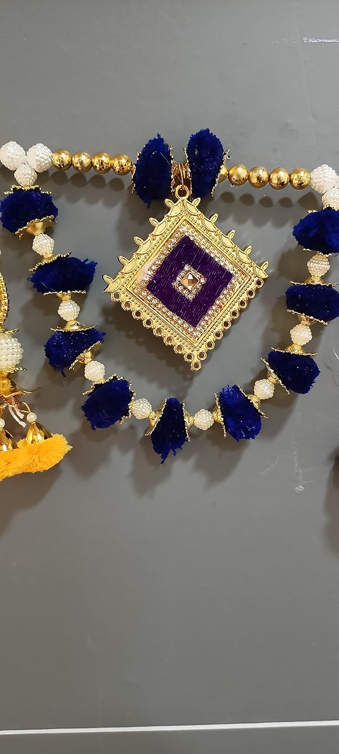 CraftVatika CraftVatika Diwali Special Toran for Door Diya Design Toranam for Diwali Decoration Color Toran for Pooja Room Bandarwal Pompom Bandhanwar Size 38 Inches x 6 Inches - Image 5