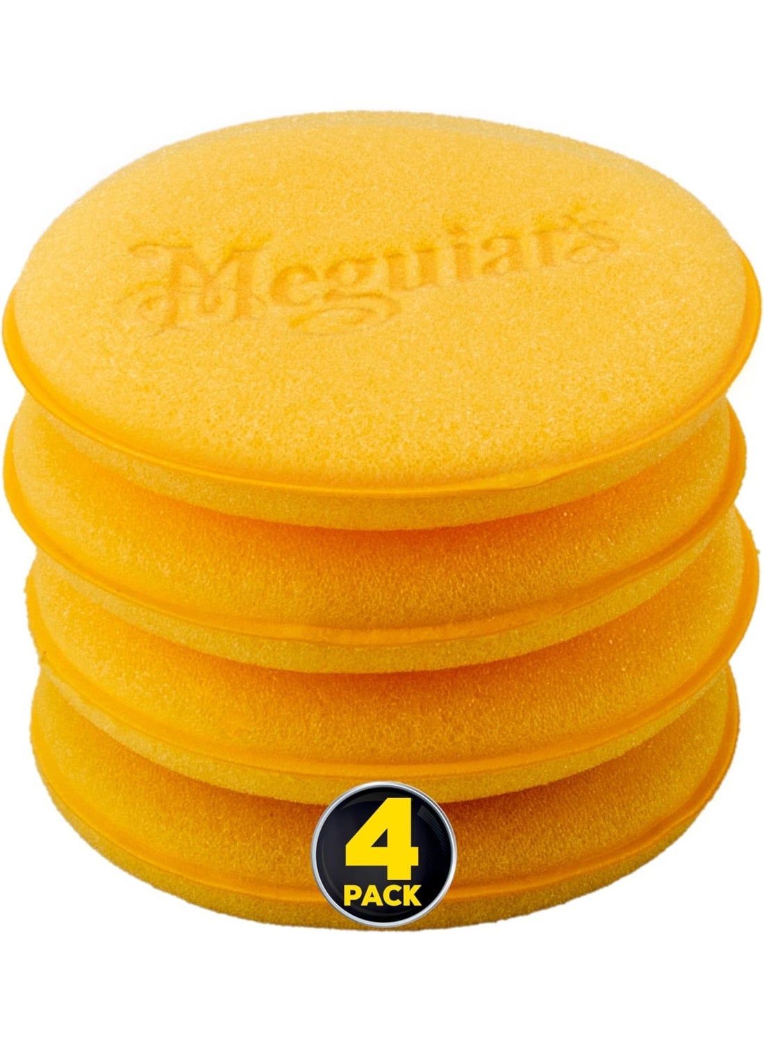 Meguiar's 3070 4" Foam Applicator Pads, 4-Pack – Ultra-Soft Car Wax, Polish & Tire Dressing Hand Applicators, Tight-Cell Foam for Smooth Application