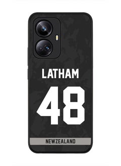 Cover for Realme 10 Pro Plus 5G Case , Rugged Black Slim fit Soft Flexible Thin Protective Phone Cases - Player Name - Tom Latham, Jersey Number- 48