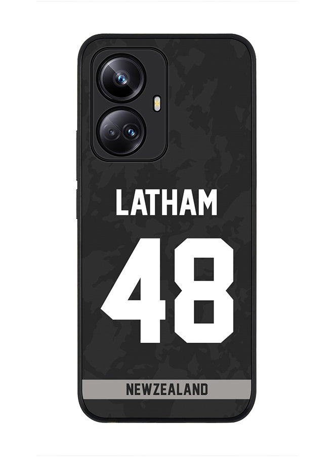 Stylizedd - Cover for Realme 10 Pro Plus 5G Case , Rugged Black Slim fit Soft Flexible Thin Protective Phone Cases - Player Name - Tom Latham, Jersey Number- 48 - Image 1
