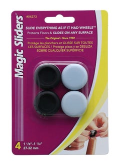 Floor Slide 1 1/8" 1 1/4"4Pc Grip Tip Ms