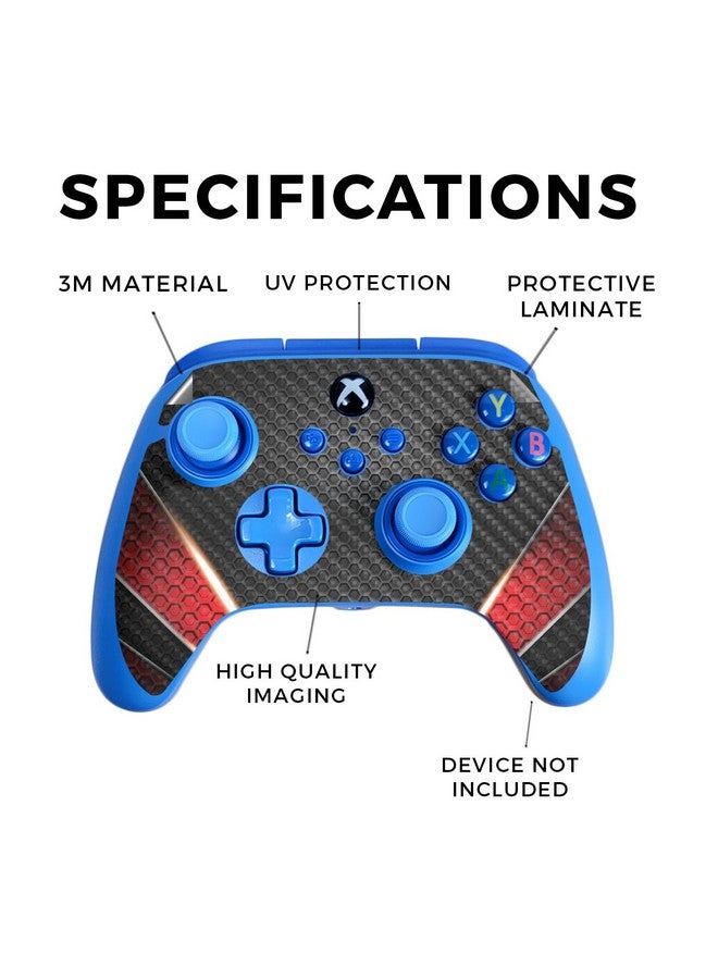 MIGHTY SKINS Carbon Fiber Gaming Skin Compatible With Powera Xbox Series X|S Enhanced Wired Controller Hex Rays Premium 3M Vinyl Protective Wrap Decal Cover Easy To Apply | Crafted In The Usa By Mightyskins - Image 2
