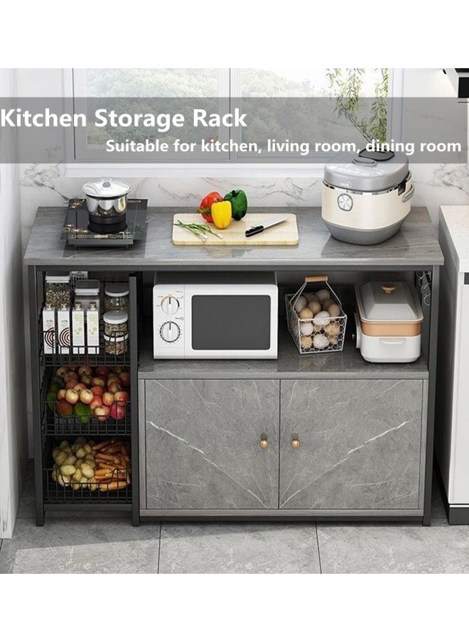 Kitchen Storage Rack Coffee Cabinet Microwave Rack With Cabinet And Storage Rack Suitable For Kitchen Living Room Dining Room