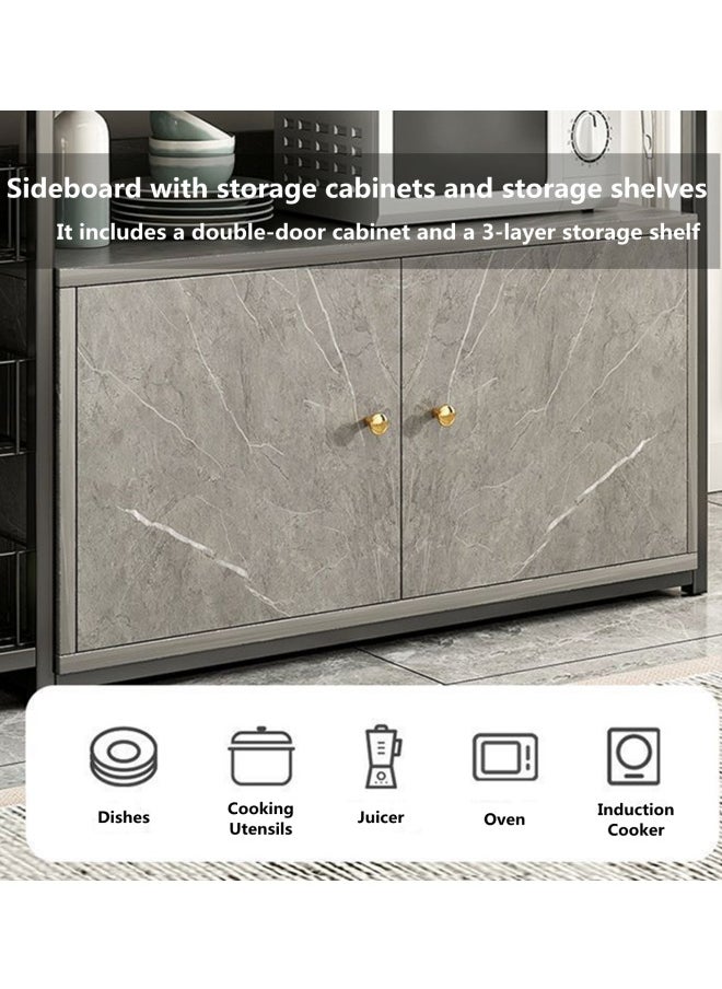 Kitchen Storage Rack Coffee Cabinet Microwave Rack With Cabinet And Storage Rack Suitable For Kitchen Living Room Dining Room