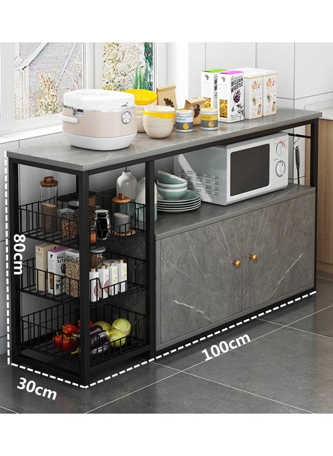 Kitchen Storage Rack Coffee Cabinet Microwave Rack With Cabinet And Storage Rack Suitable For Kitchen Living Room Dining Room