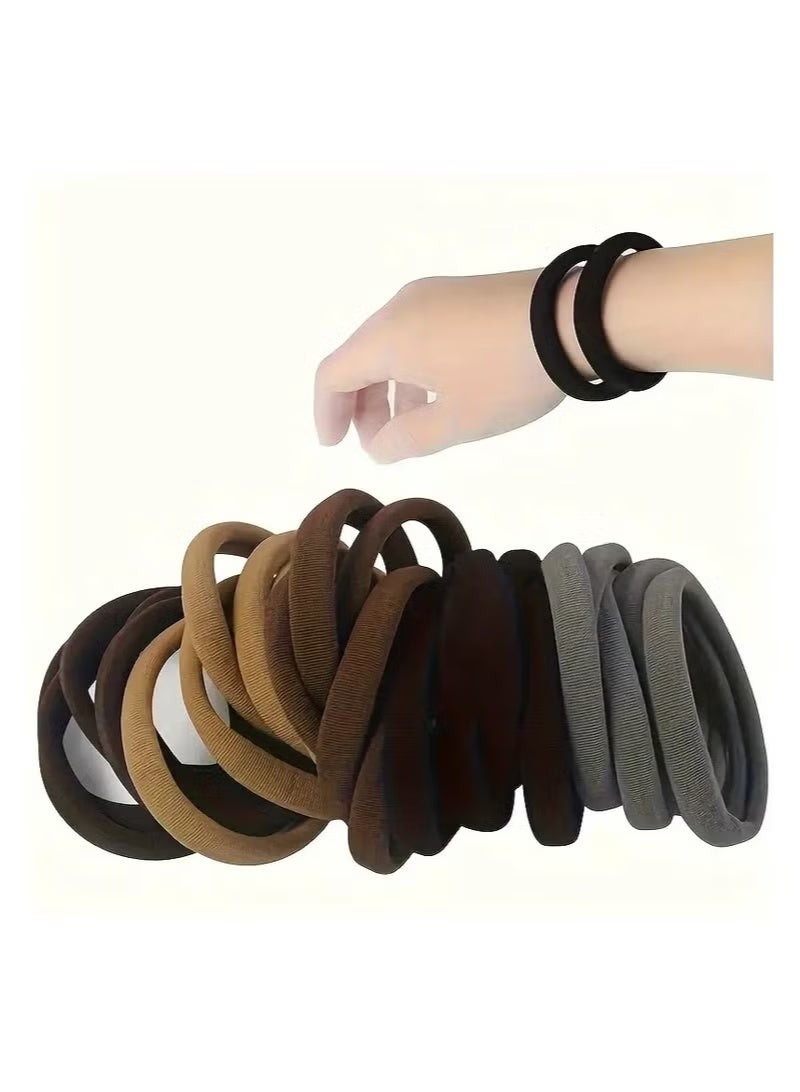 JUMEI 80-Piece Elastic Hair Ties Set for Women & Girls – Seamless Stretchy Ponytail Holders, Multicolor - Image 5