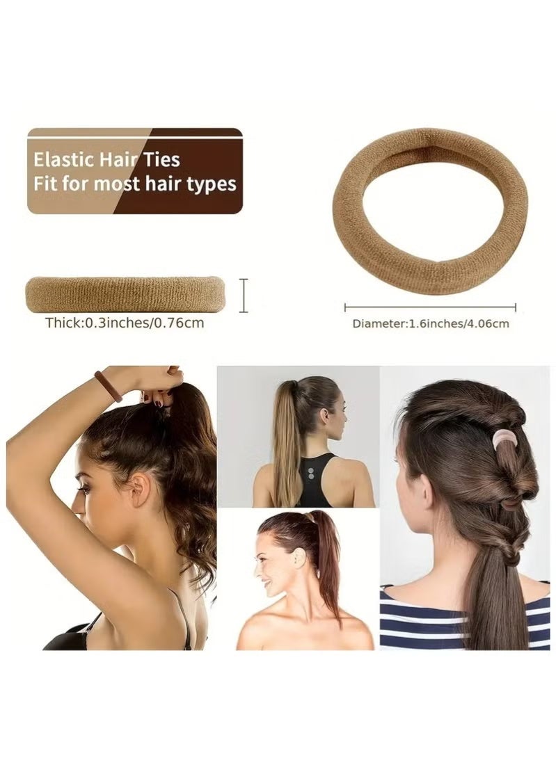 JUMEI 80-Piece Elastic Hair Ties Set for Women & Girls – Seamless Stretchy Ponytail Holders, Multicolor - Image 4