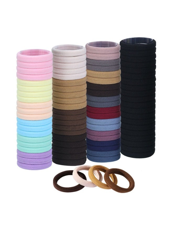 JUMEI 80-Piece Elastic Hair Ties Set for Women & Girls – Seamless Stretchy Ponytail Holders, Multicolor - Image 1