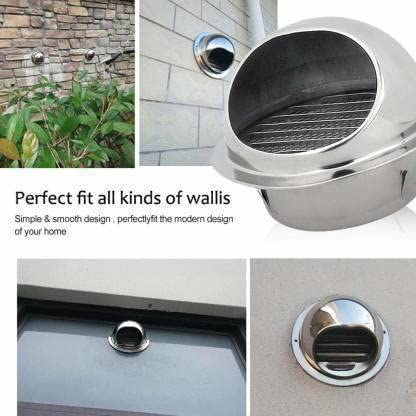 KIRMANI All In One Steel Cowl Cover, Size- 6 inches use for Chimney and 150 mm Exhaust Fan (Silver) - Image 4