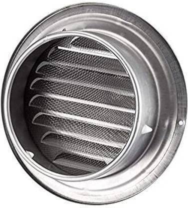 KIRMANI All In One Steel Cowl Cover, Size- 6 inches use for Chimney and 150 mm Exhaust Fan (Silver) - Image 2
