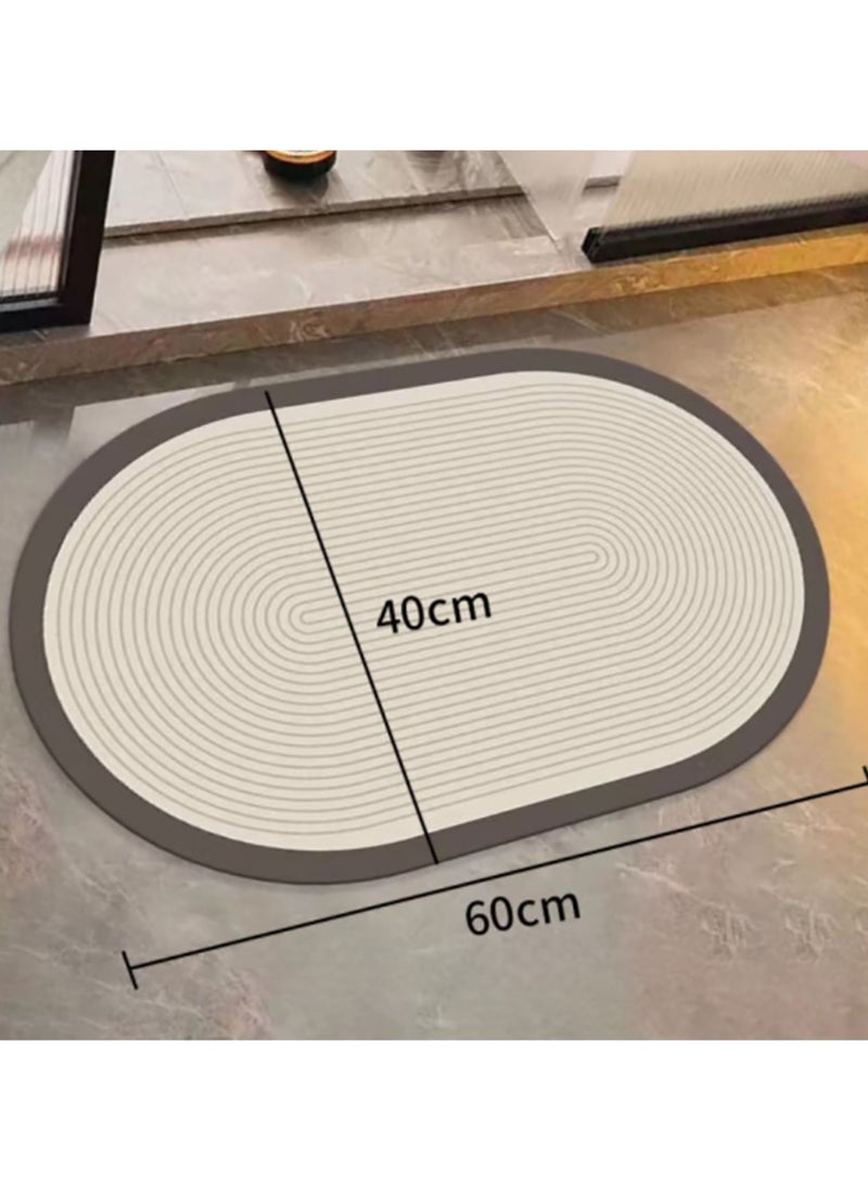 Quick-drying Absorbent Floor Mats Bathroom Anti-slip Mats Toilet Absorbent Foot Mats Entry-level Mats 40*60cm  01
