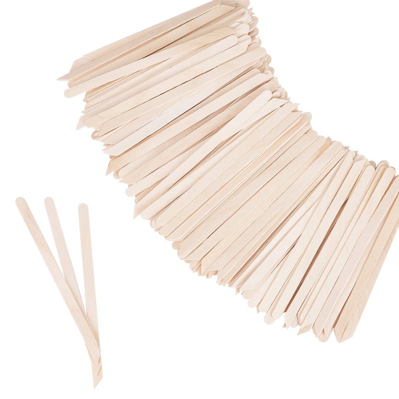 MMonDod 1200Pcs Wooden Wax Sticks Small Wax Spatula Eyebrow Wax Sticks for Hair Removal Eyebrow Lip Nose Brow Wax Applicator Sticks (Slanted Handle) - Image 1