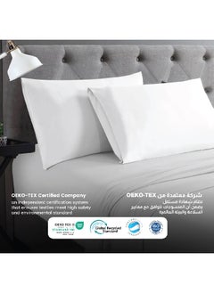 Rest Microfiber Pillow Cases 2 Piece Set 50X75Cm, 20X30 Inches White Pillow Cover Soft Brushed Supersoft Fabric Pillow Cases Standard Size  - Image 3