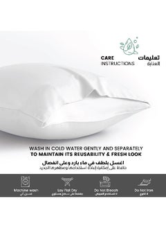 Rest Microfiber Pillow Cases 2 Piece Set 50X75Cm, 20X30 Inches White Pillow Cover Soft Brushed Supersoft Fabric Pillow Cases Standard Size  - Image 5