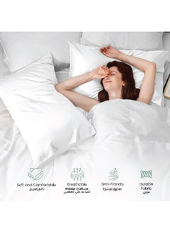 Rest Microfiber Pillow Cases 2 Piece Set 50X75Cm, 20X30 Inches White Pillow Cover Soft Brushed Supersoft Fabric Pillow Cases Standard Size  - Image 4