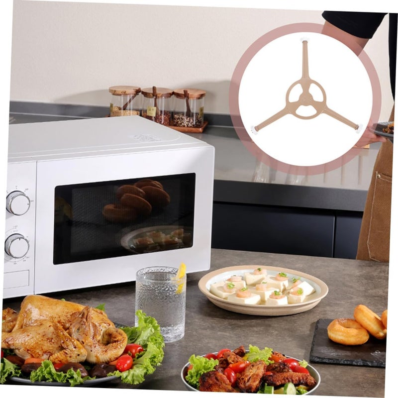 Vosarea 2pcs Microwave Turntable Holder Triple Arm Support Replacement for Microwave Oven Stable and Portable Design for Even Heating - Image 2