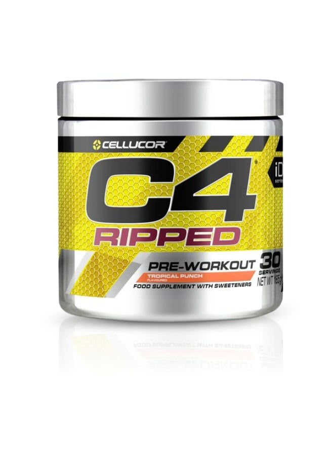 C4 Cellucor - C4 Ripped Fruit Punch, 30 Servings, 183 g (6.46 Oz) - Image 1
