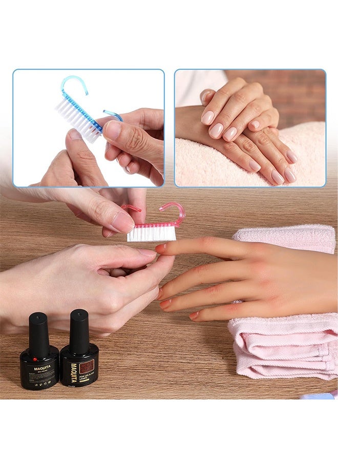 Quantum 16 PCS Handle Grip Nail Brush, Fingernail Brush with Plastic Handle Nail Brush for Cleaning Fingernails, Easy to Use Nail Cleaner Nail Brushes for Toes and Nails - Image 5