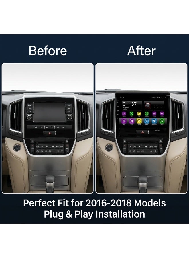 أندرويد 15 راديو السيارة GPS الملاحة Carplay لتويوتا لاند كروزر LC200 2016-2018 مشغل الوسائط المتعددة - Image 4