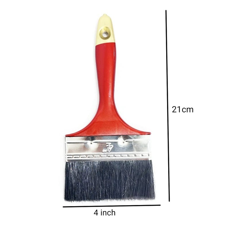 DARIT 4" 12PCS Artist Paint Brush Wash Brushes Gesso, Varnishes, Acrylic Painting, Watercolour, Wood, Wall, Furniture-Brush (4", 12) - Image 3