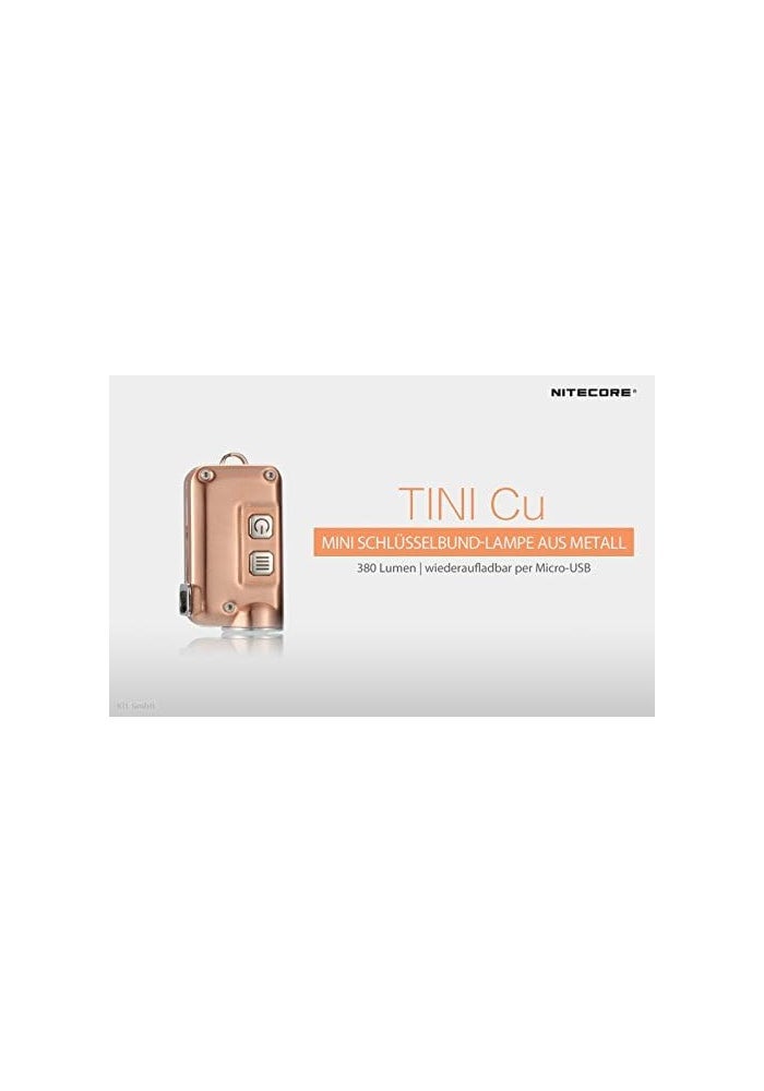 Nitecore TINI Cu Keychain Flashlight - 380 Lumens - Image 2