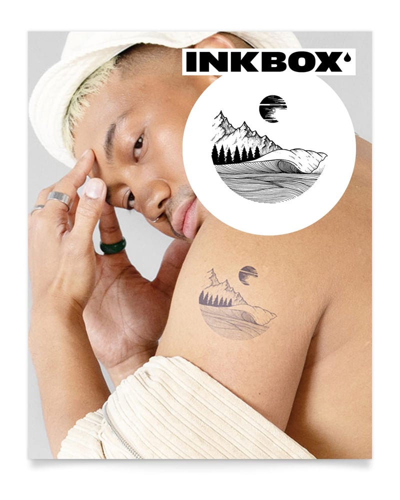inkbox Inkbox Temporary Tattoos, Semi-Permanent Tattoo, One Premium Easy Long Lasting, Water-Resistant Temp Tattoo with For Now Ink - Lasts 1-2 Weeks, Under the Sun, 4 x 4 in 