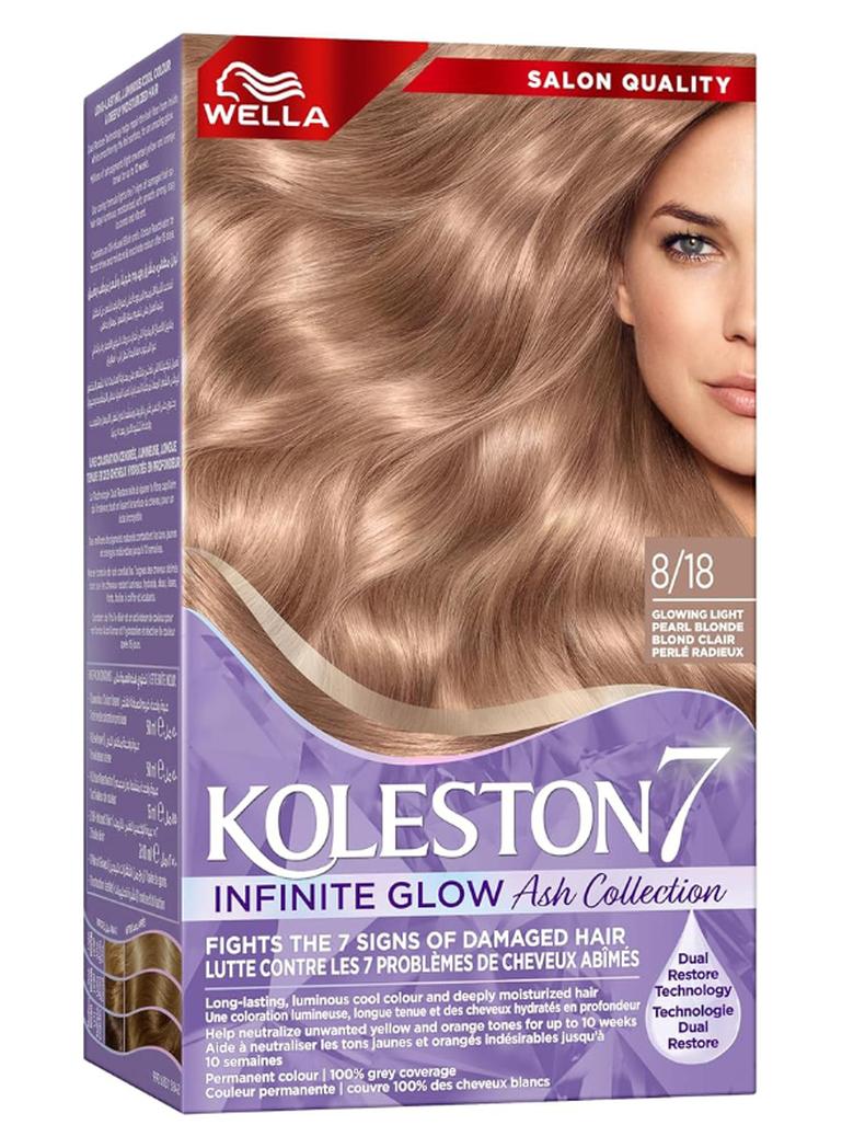 WELLA Supreme Hair Color Infinite Glow Ash 8/18 Glowing Light Pearl Blonde milliliterml - Image 1