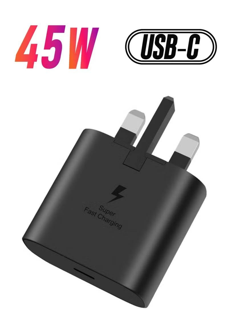 45W USB C Super Fast Charging Charger - Compatible with S24 S23 S22 S21 S20 Ultra, S24+ S23+ S22+ S21+, A53, A15, A 55, A54 - Type C Power Adapter - Image 1