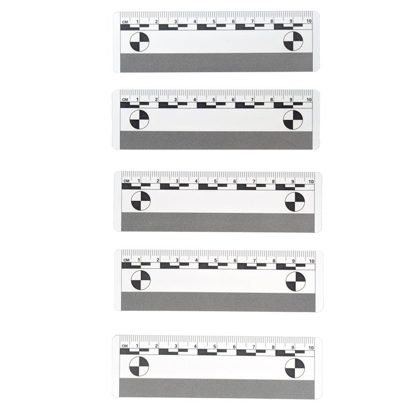 Crime Scene 10cm Photomacrographic Scales, Pack of 5 - Image 1