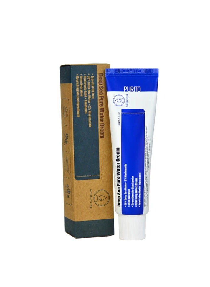 بوريتو ديب سي كريم، ترطيب، خفيف الوزن، مناسب لكل أنواع البشرة، مرطّب وجه يومي، نباتي وخالٍ من التجارب على الحيوانات، عناية كورية بالبشرة | 50 مل - Image 1