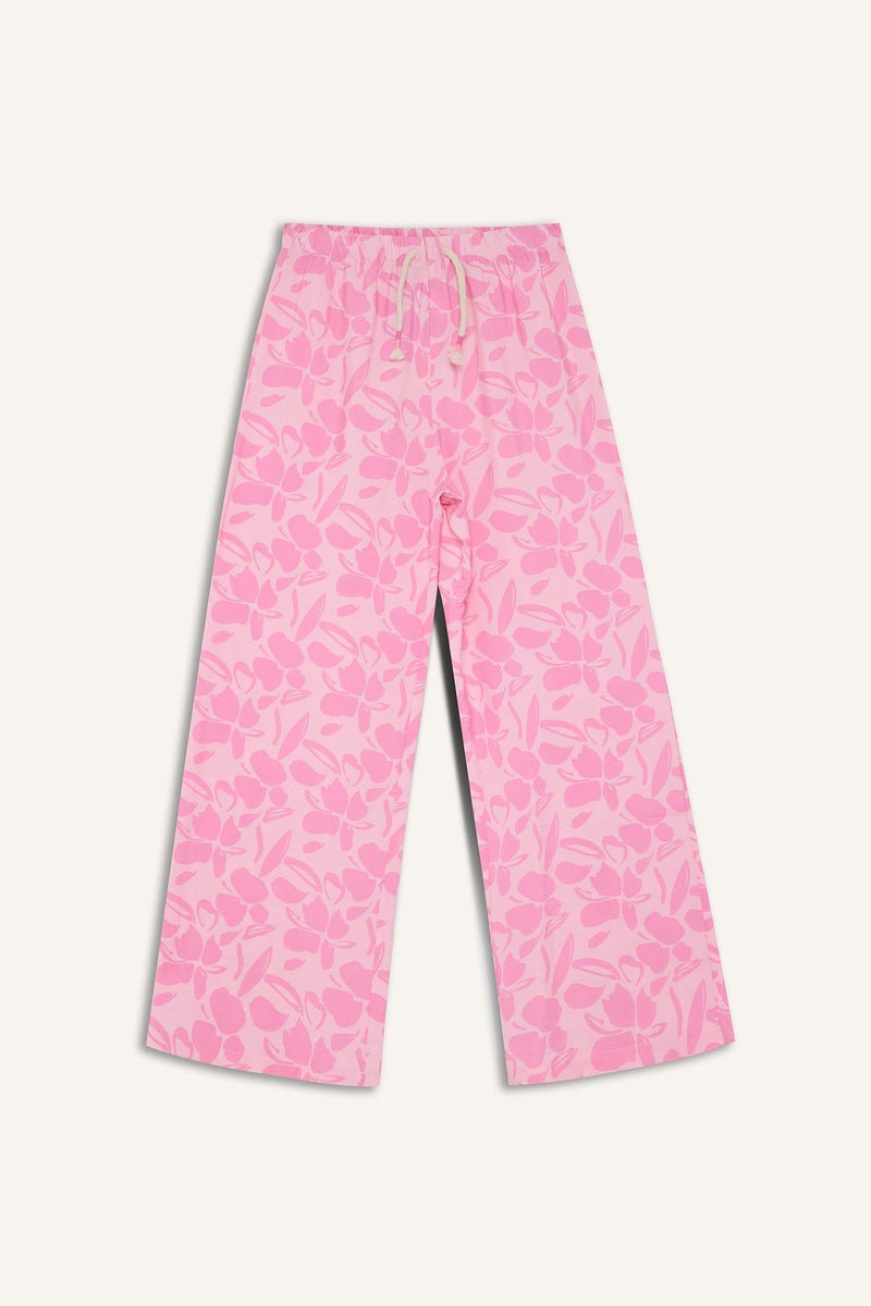 DeFacto Girl Palazzo Wide Leg Floral Patterned Trousers - Image 5