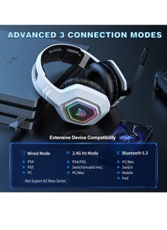 onikuma B100 LED Lights Wireless Gaming Headset With Microphone  - Image 2