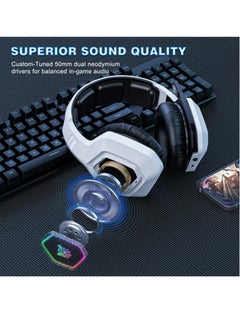 onikuma B100 LED Lights Wireless Gaming Headset With Microphone  - Image 3
