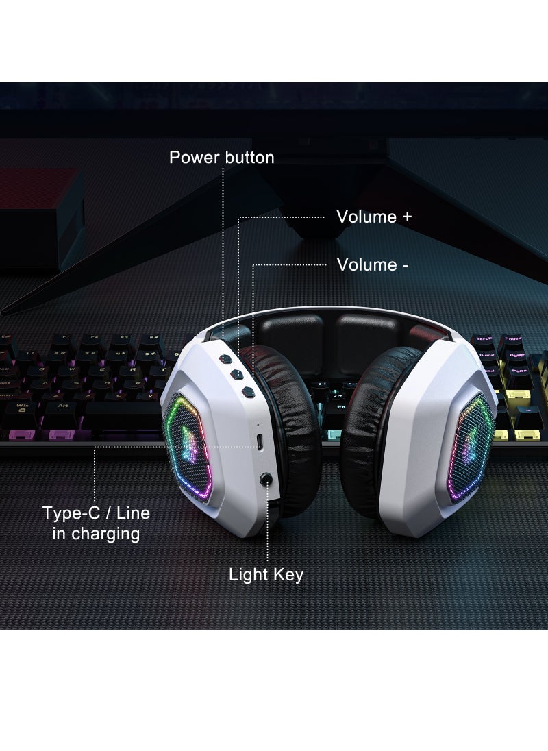 أونيكوما - سماعة الألعاب اللاسلكية B100 LED Lights مع ميكروفون - Image 1
