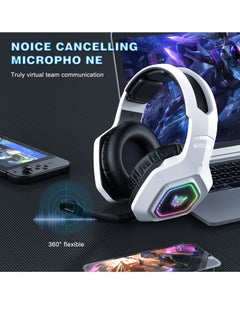 onikuma B100 LED Lights Wireless Gaming Headset With Microphone  - Image 4