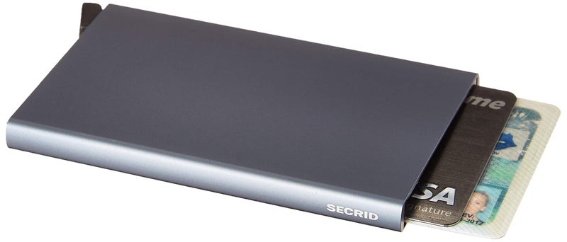 Secrid Reddot Award winning Card Protector in titanium color, Very Slim Credit Card Holder / wallet with RFID protection, with one click all 6 cards slide out gradually - Image 4