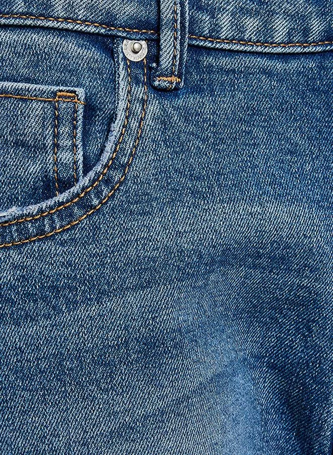 Lee Cooper BLUE Lee Cooper Slim Fit Button Closure Cotton Jeans for Women | Best Price UAE
