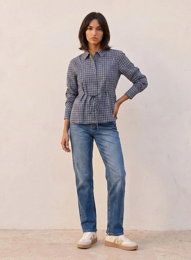 Lee Cooper BLUE Lee Cooper Slim Fit Button Closure Cotton Jeans for Women | Best Price UAE