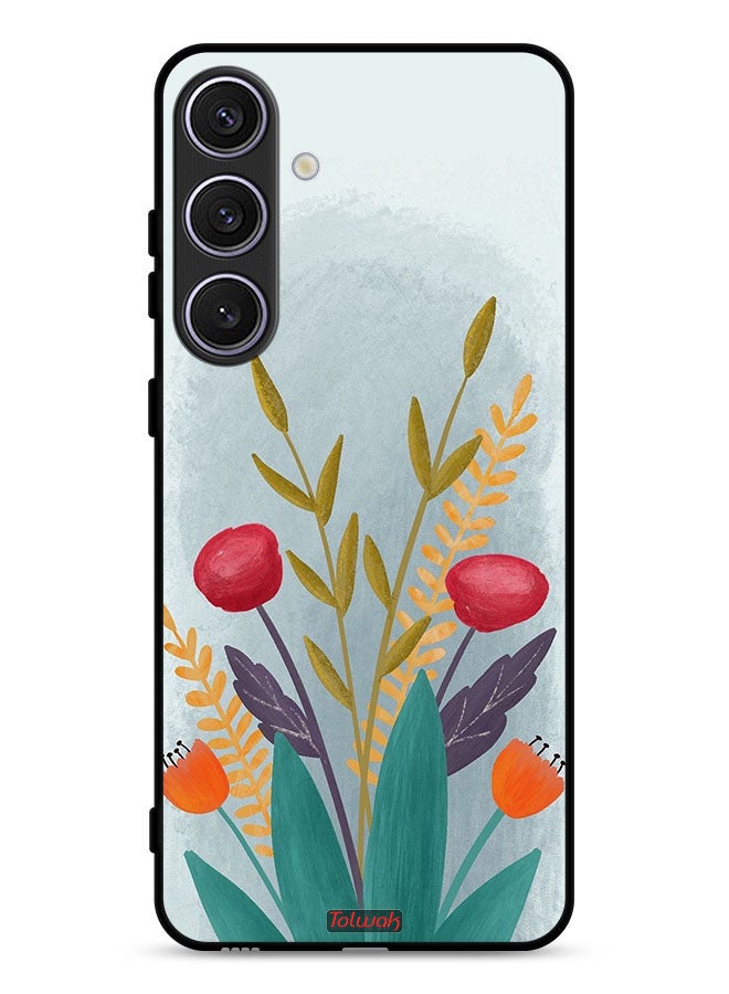 Tolwak Samsung Galaxy S24 5G Protective Case Cover Plants Drawing Art - Image 1