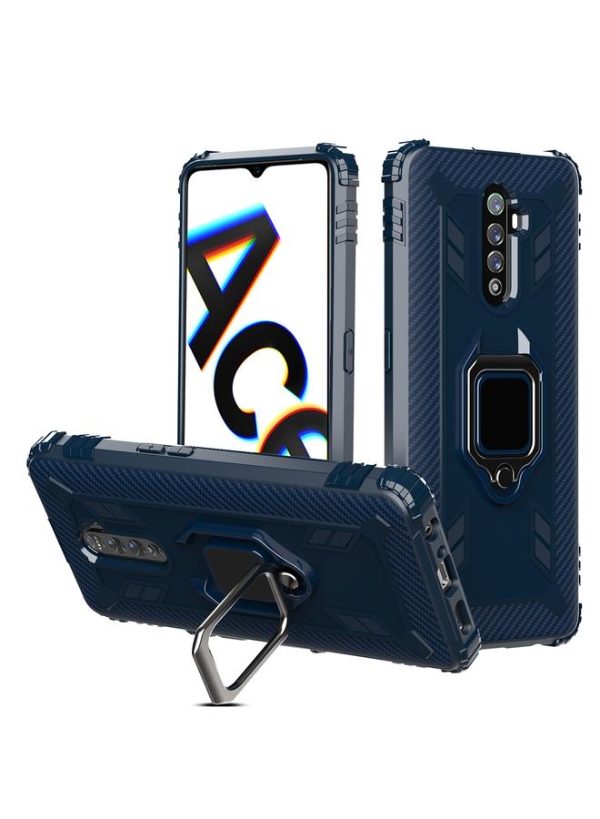 اس-توب جراب لهاتف OPPO Realme X2 Pro / Reno Ace جراب واقٍ من ألياف الكربون مع حامل حلقي يدور 360 درجة - Image 1