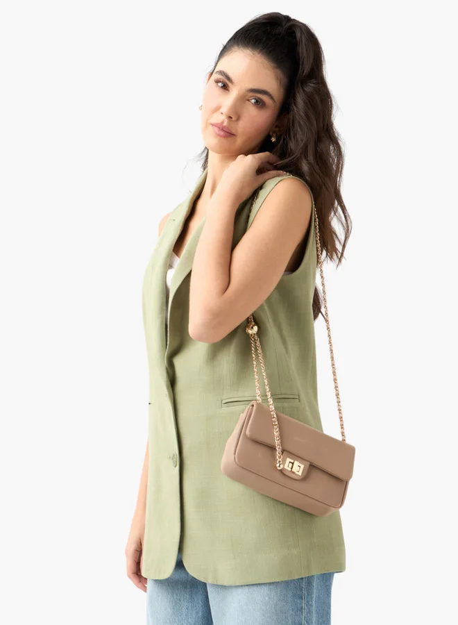 فلورا بيلا من شو إكسبرس Solid Crossbody Bag with Twist Lock Closure